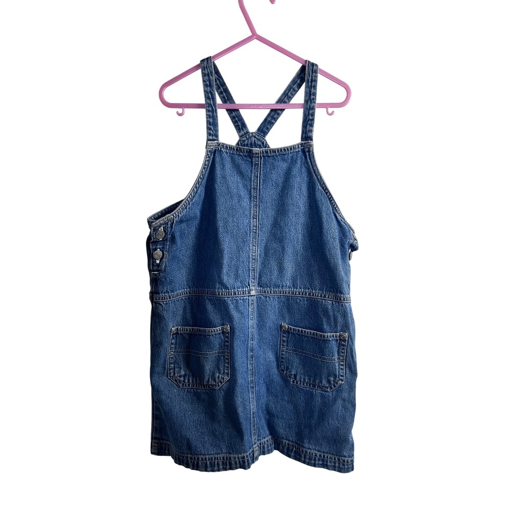 Canyon River Blues Denim Jumper Dress S 7-8 Blue Bib Overall Kids